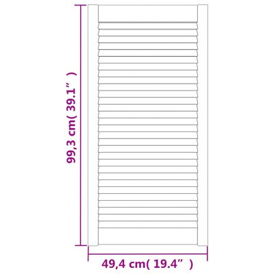 vidaXL Uși de dulap design lambriu 2 buc. 99,3x49,4 cm lemn masiv pin