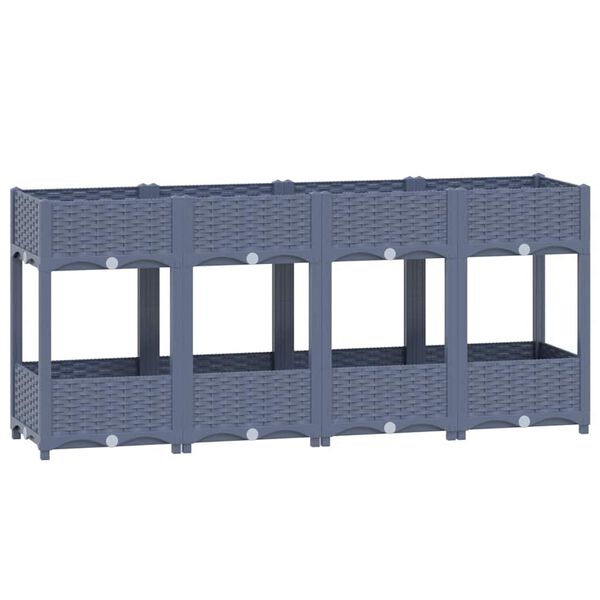 vidaXL Strat înălțat, 160x40x71 cm, polipropilenă