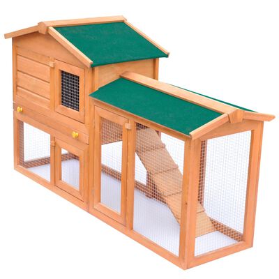 vidaXL Cușcă de exterior pentru iepuri, adăpost animale mici, lemn