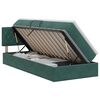 vidaXL Pat cu storage cu headboard Verde &icirc;nchis 90 x 200 cm Catifea