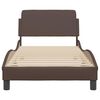 vidaXL Cadru de pat, Dover, maro, 90x190 cm, piele ecologică
