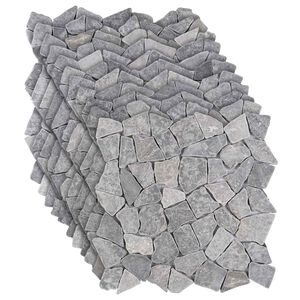 vidaXL Plăci de mosaic Gri deschis 30 x 30 cm Marmură