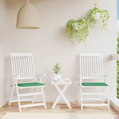 vidaXL Perne scaune de grădină 2 buc. verde 50x50x3 cm țesătură Oxford