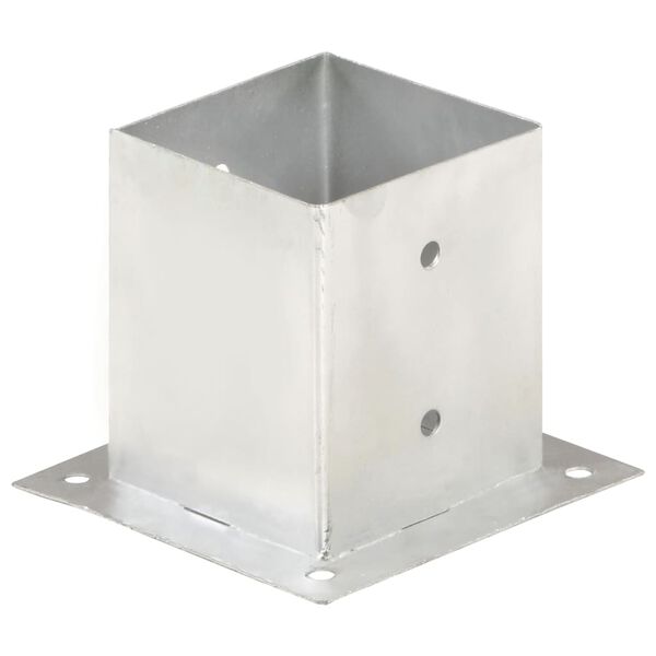 vidaXL Suporți st&acirc;lp, 4 buc., metal galvanizat, 121 mm