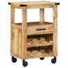 vidaXL Troler de Bucătărie Maro 55 x 40 x 80 cm Lemn de mango solid