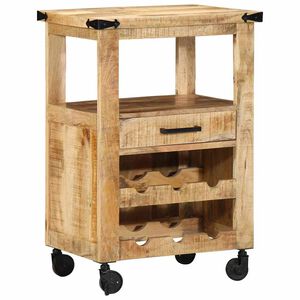 vidaXL Troler de Bucătărie Maro 55 x 40 x 80 cm Lemn de mango solid