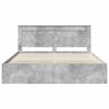 vidaXL Cadru de pat cu headboard Beton 180 x 200 cm Lemn de pin masiv