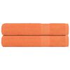 vidaXL Prosoape 2 buc Portocaliu 100x200 cm 360 g/m² 100% bumbac