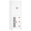 vidaXL Dulap &icirc;nalt, alb, 69,5x34x180 cm, lemn compozit