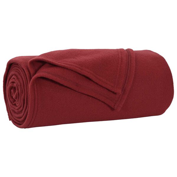 vidaXL Pături de aruncat 6 pcs Roșu Bordeaux 270 x 240 cm Molton