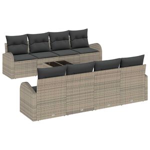 vidaXL Set de canapele pentru grădină Gri 55 x 55 x 37 cm poliratan
