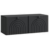 vidaXL Oglindă TV montată pe perete Pe perete Negru 78,5 x 31 x 30 cm