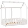 vidaXL Cadru pat tip casă pentru copii alb 70x140 cm lemn masiv de pin