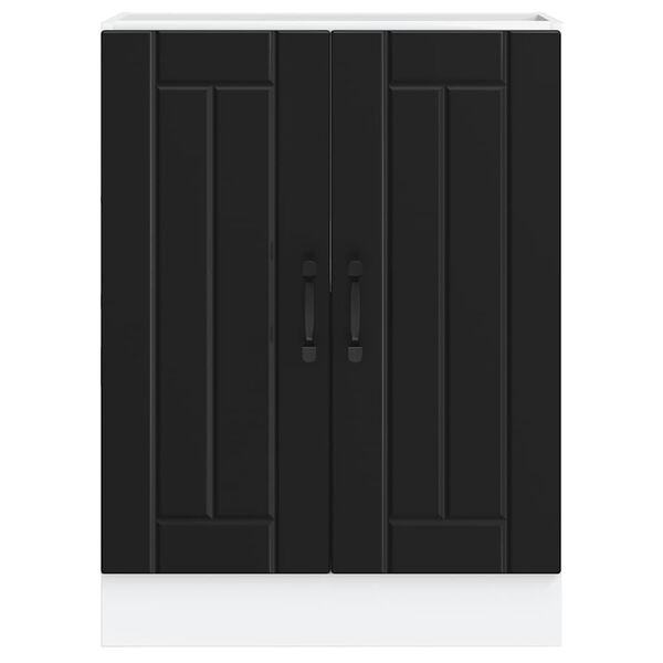 vidaXL Dulap de bază pentru chiuvetă &bdquo;Lucca&rdquo; din lemn prelucrat negru