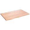 vidaXL Blat de masă maro deschis 80x50x2 cm, lemn masiv stejar tratat