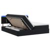 vidaXL Pat cu LED și saltea Negru 200 x 200 cm Catifea
