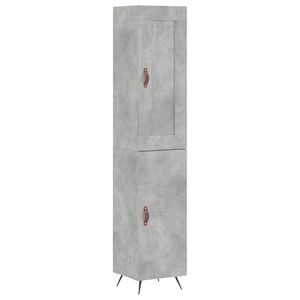 vidaXL Dulap &icirc;nalt, gri beton, 34,5x34x180 cm, lemn prelucrat