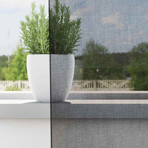 vidaXL Perdele Voile cu buzunare pentru bare 2 buc Negru