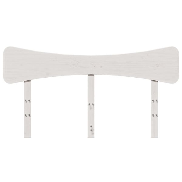 vidaXL Tăblie de pat, alb, 150 cm, lemn masiv de pin