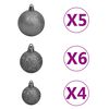 vidaXL Brad Crăciun pre-iluminat cu set globuri, albastru, 150 cm, PVC