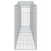 vidaXL Coșuri gabion arcuite 2 buc, 400x50x100/120 cm fier galvanizat