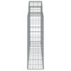 vidaXL Coș gabion arcuit 200x30x100/120 cm fier galvanizat