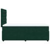 vidaXL Pat box spring cu saltea, verde &icirc;nchis, 90x190 cm, catifea