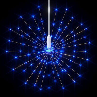 vidaXL Lămpi cu artificii de Crăciun, 4 buc., 560 LED, albastru, 20 cm
