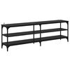 vidaXL Cabinet TV Stejar Negru 160 x 30 x 50 cm