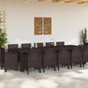 vidaXL Set de masă pentru grădină 13 buc. Maro și Antracit