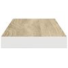 vidaXL Rafturi perete suspendate 4 buc. alb/stejar 60x23,5x3,8 cm MDF