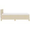 vidaXL Pat cu arcuri cu pernă cu headboard Crem 90 x 190 cm țesătură