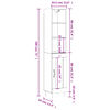 vidaXL Dulap înalt, stejar fumuriu, 34,5x34x180 cm, lemn prelucrat