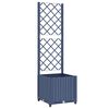 vidaXL Jardinieră de grădină cu spalier, albastru-gri, 40x40x136 cm, PP