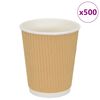 vidaXL Cești de cafea din h&acirc;rtie 500 buc 8oz 200ml maro
