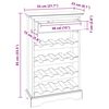 vidaXL Suport sticle de vin, 55x23x85 cm, lemn masiv de mahon