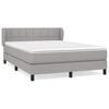 vidaXL Pat continental, gri deschis, 140x200 cm, material textil