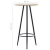 vidaXL Set mobilier de bar, 3 piese, crem, material textil