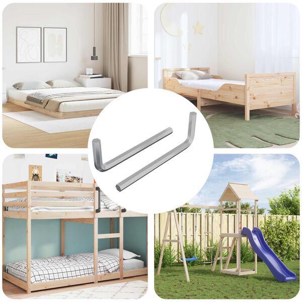vidaXL Cheie Hexagonală 2 pcs Argintiu 32 x 86 mm Oțel