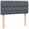 vidaXL Pat box spring cu saltea, gri &icirc;nchis, 80x220 cm, catifea