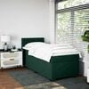 vidaXL Pat box spring cu saltea, verde &icirc;nchis, 100x200 cm, catifea