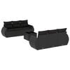 vidaXL Set canapele de grădină cu perne, 7 piese, negru, poliratan