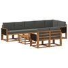 vidaXL Set de canapele de exterior 9 buc. Natural și Antracit