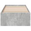 vidaXL Cadru de pat, gri beton, 75x190 cm, lemn prelucrat
