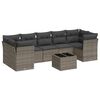 vidaXL Set canapele de grădină cu perne, 8 piese, gri, poliratan