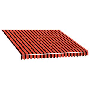 vidaXL Țesătură de copertină de &icirc;nlocuire Portocalie și maro P&acirc;nză