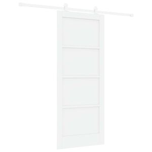 vidaXL Ușă glisantă Alb 83 x 202 cm Lemn masiv de pin