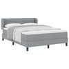 vidaXL Pat cu arcuri cu headboard Gri deschis 140 x 200 cm țesătură