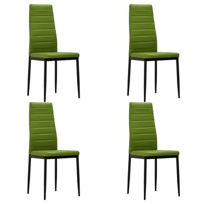 vidaXL Set mobilier de bucătărie, 5 piese, verde lime, piele ecologică