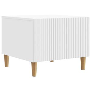 vidaXL Masă de cafea cu sertar Alb 49 x 50 x 40 cm Lemn prelucrat